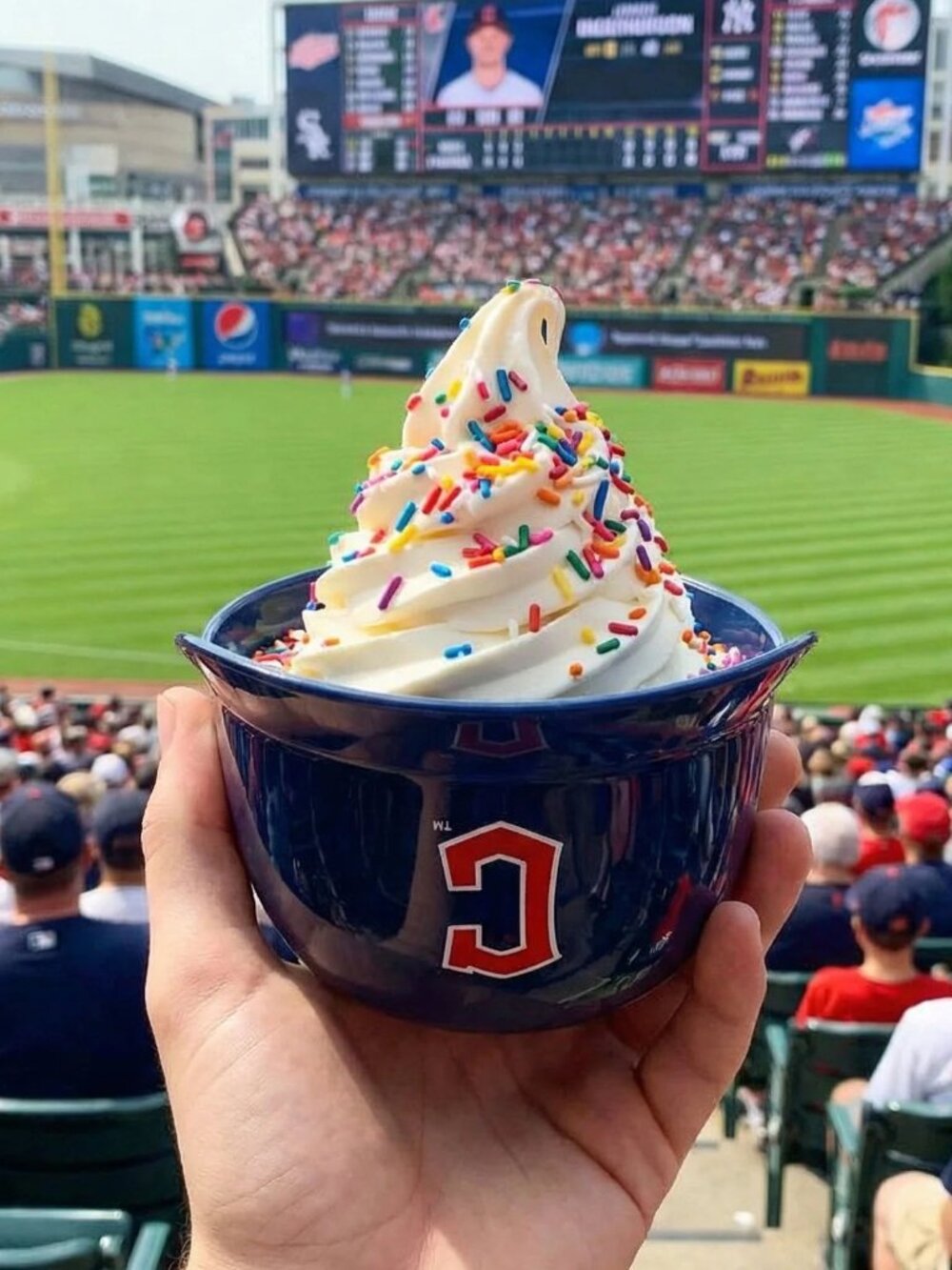 Cleveland Guardians Mini Baseball Helmet 8oz Ice Cream Sundae Cup